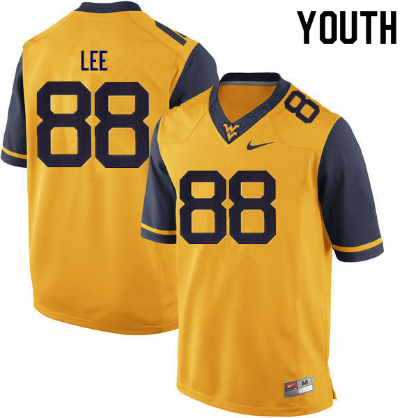 Youth #91 Tavis Lee West Virginia Mountaineers College Football Jerseys Sale-Gold